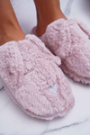 SOXO Women's Slippers Fluffy Pies with Ears Pink