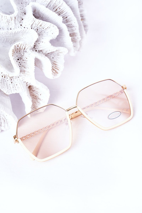 Geometric Sunglasses Beige