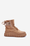 Women's Suede Boots on a Platform Beige Raftera