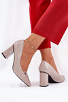 Elegant Heeled Shoes Vinceza 62224 Grey