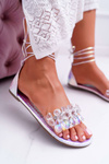 Women's Sandals Lu Boo Crystals Silver Madina