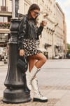 Leather Lace-up Boots With a Zip White Zoraida
