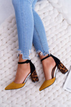Women's Stiletto Sandals Panther Yellow Ferri
