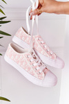 Women's Logged Sneakers White-Pink Day Off