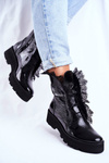 Women’s Boots Lacquered Leather Black Montegero