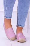 Lu Boo Pink Glitter Espadrilles