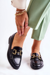 Women's Leather Loafers Black Coriso