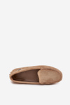 Women’s Perforated Moccasins Made Of Eco Suede Brown Amrutia