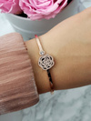 Women's Bracelet Steel Flower Pink Gold FlowerTail