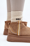 Snow boots on platform with light brown pattern Udra