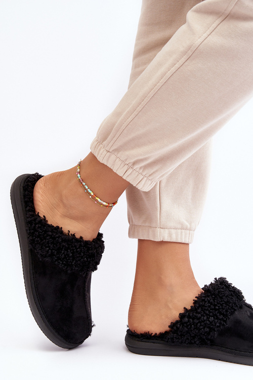 Kapcie Damskie Ocieplane Czarne Inblu EK000010