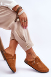Suede Sandals On Cork Platform Camel Vellma