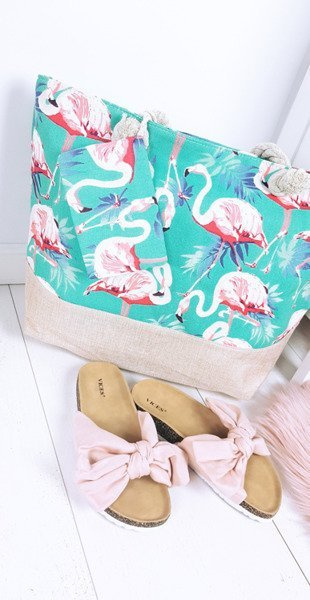 Beach Large Mint Handbag Bag Bag Women's Flamingos