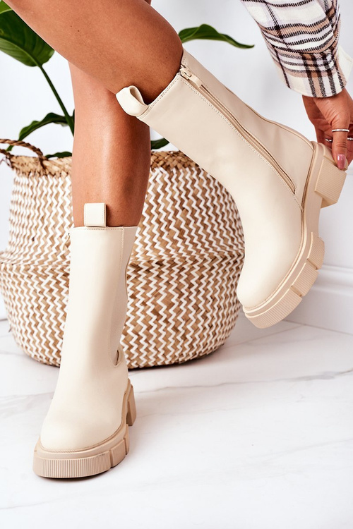Insulated Chelsea Boots Beige Must Have