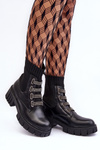 Elastic-Upper Lace-Up Boots Black Kasseis