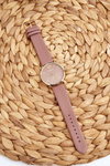 Women's Watch with Leather Strap Ernest E62001MD Pink