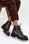 Leather Patent Leather Women's Ankle Boots Artiker 57C0065 Gray