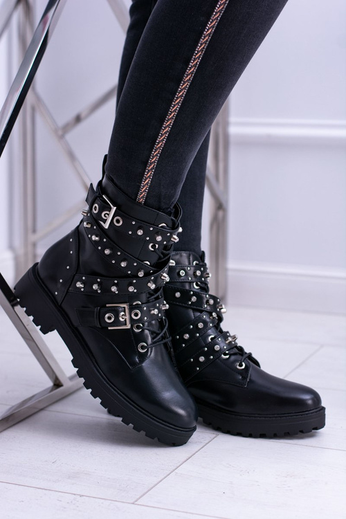 Women's Boots High Black Trappers Albere
