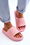 Fashionable Light Flip Flops On A Massive Sole Pink Rebel