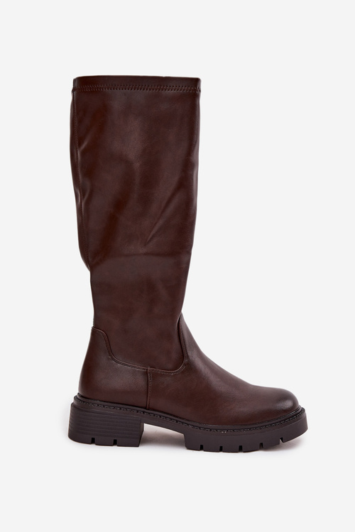 Women's Boots Made of Eco Leather Chocolate Oceana