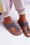Women's Flip Flops Dark Grey Flip Flops Baisan