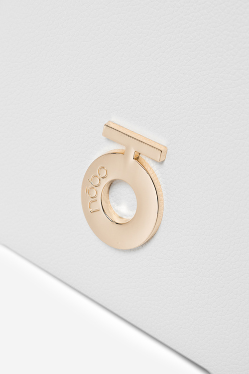 Women's Small Backpack Made of Eco Leather NOBO BAGP230-K000 White