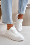 Damskie Eko Skórzane Klasyczne Sneakersy Białe Meriora