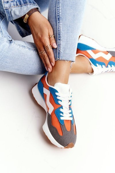 Damskie Sportowe Buty Sneakersy Pomarańczowe Move On