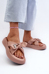 Women's Leather Platform Sandals Pink GOE NN2N4109