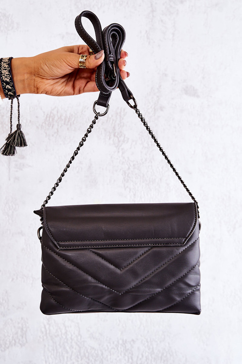 Small Quilted Purse Grey Hailee