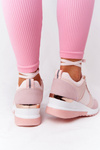 Wedge Sneakers Pink Bye Bye Love