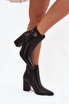 Ladies Ankle Boots With Decorative Detail Black Tharina