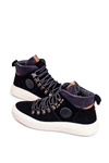 Men's Sneakers Suede Leather Big Star Black GG174330