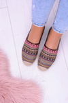 Lu Boo Damskie Letnie Espadryle Brąz Aztek Monett