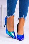 Lu Boo Petrol Iridescent Mylenn Stiletto Boots