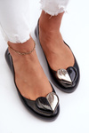 Women's Ballerina Flats with Heart ZAXY LL285027 Black