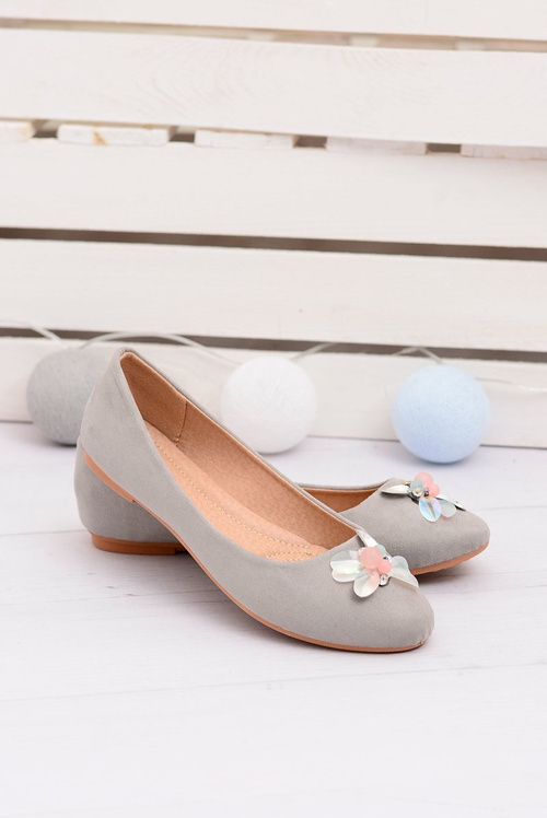 Grey Suede Women's Ballerinas Blume