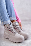 Botki Trapery Damskie Ocieplane Szare Lee Cooper LCJ-22-01-1373