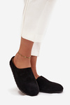Women's slippers on platform black Sylviane