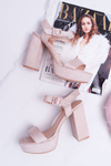 Women's Platform Stiletto Sandals Beige LaMondes