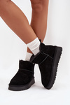 Snow boots made of natural suede lined with fur Vinceza 97961 Black