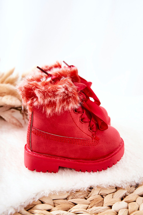 Children's Boots Insulated With Fur Red Tesoro