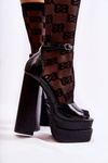 Fashionable Sandals On A High Heel Black Lovelace