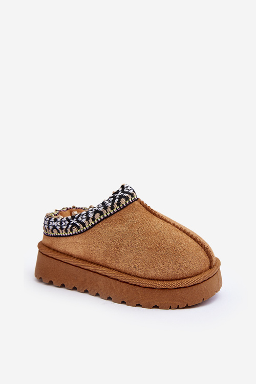 Children's Slippers Slipped Insulated Camel Olivane