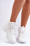 Women's Suede Sport Shoes with Chain White Tymagio