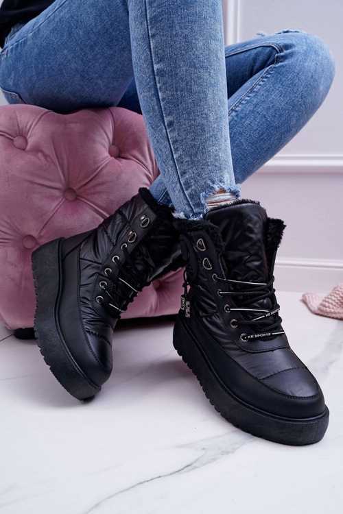 Women's Fleece-lined Snow Boots Black Fahrenheit