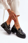 Women's Loafers on Chunky Heel Black Ridulvi