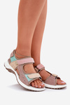 Women's Sports Leather Sandals McKeylor 95347 Beige