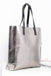 Large Silver Women's Shopper Bag + Smaller Handbag