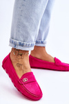 Suede Slip-On Loafers Castelo Fuchsia